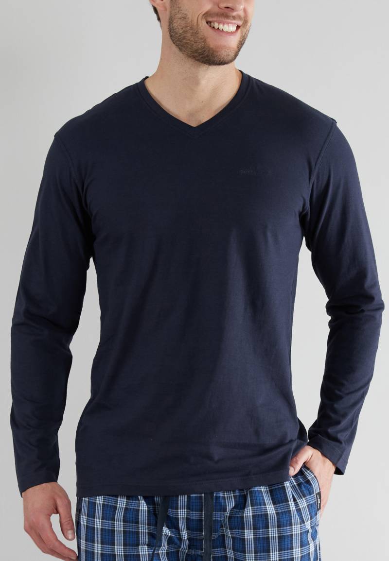 götzburg bodywear - GÖTZBURG Herren Longsleeve uni 1er Pack navy - Gr. - XL von götzburg bodywear