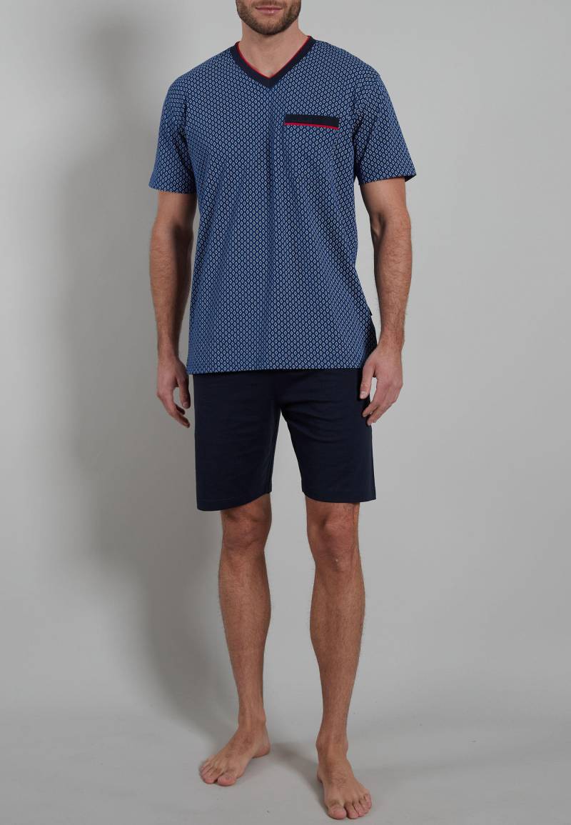 götzburg bodywear - GÖTZBURG Herren Shorty bedruckt 1er Pack blau-dunkel-uni - Gr. - 54 von götzburg bodywear