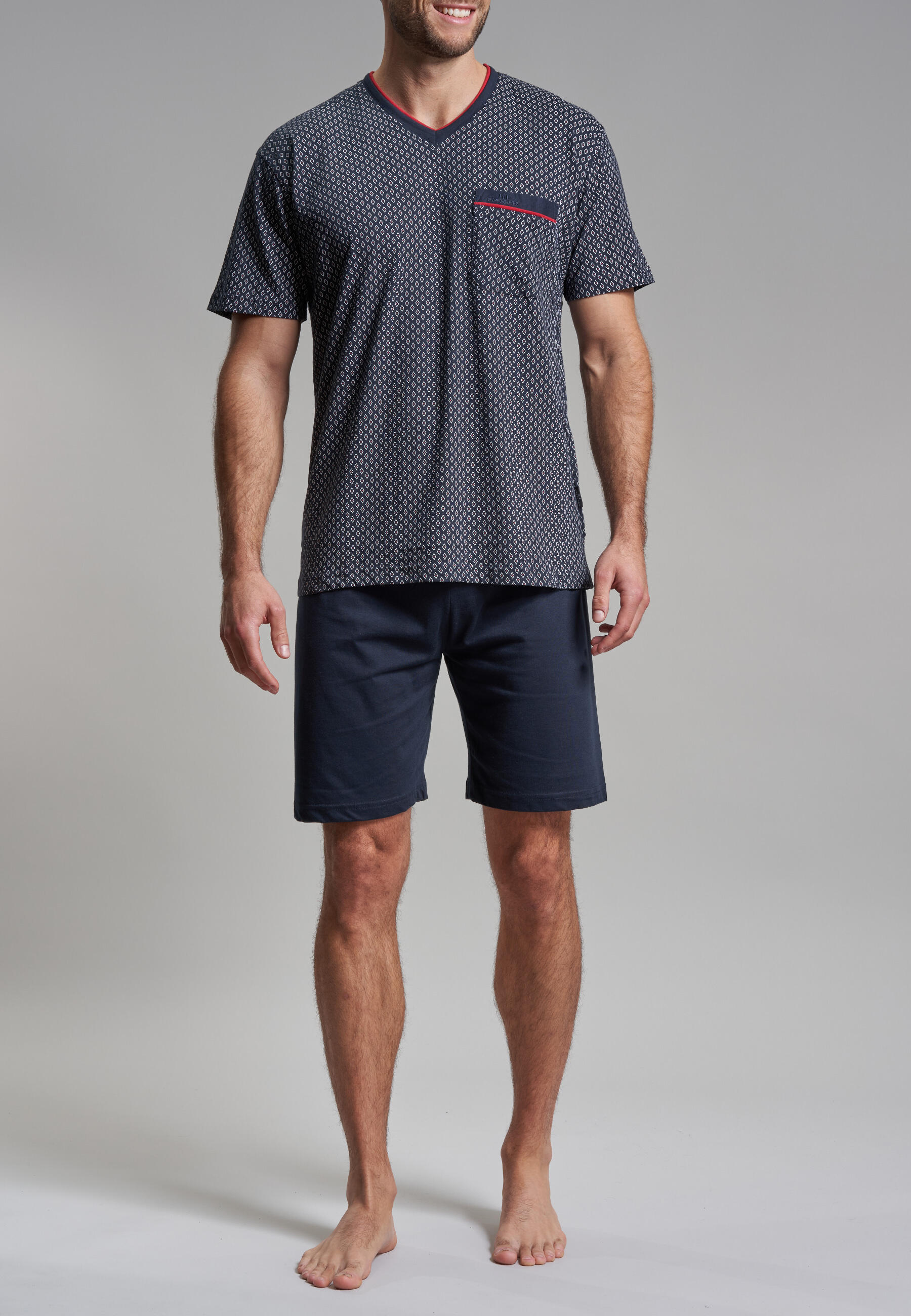 götzburg bodywear - GÖTZBURG Herren Shorty bedruckt 1er Pack navy - Gr. - 56 von götzburg bodywear