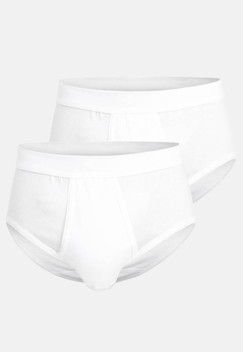 götzburg bodywear - GÖTZBURG Herren Slip uni 2er Pack weiss - Gr. - 8 von götzburg bodywear