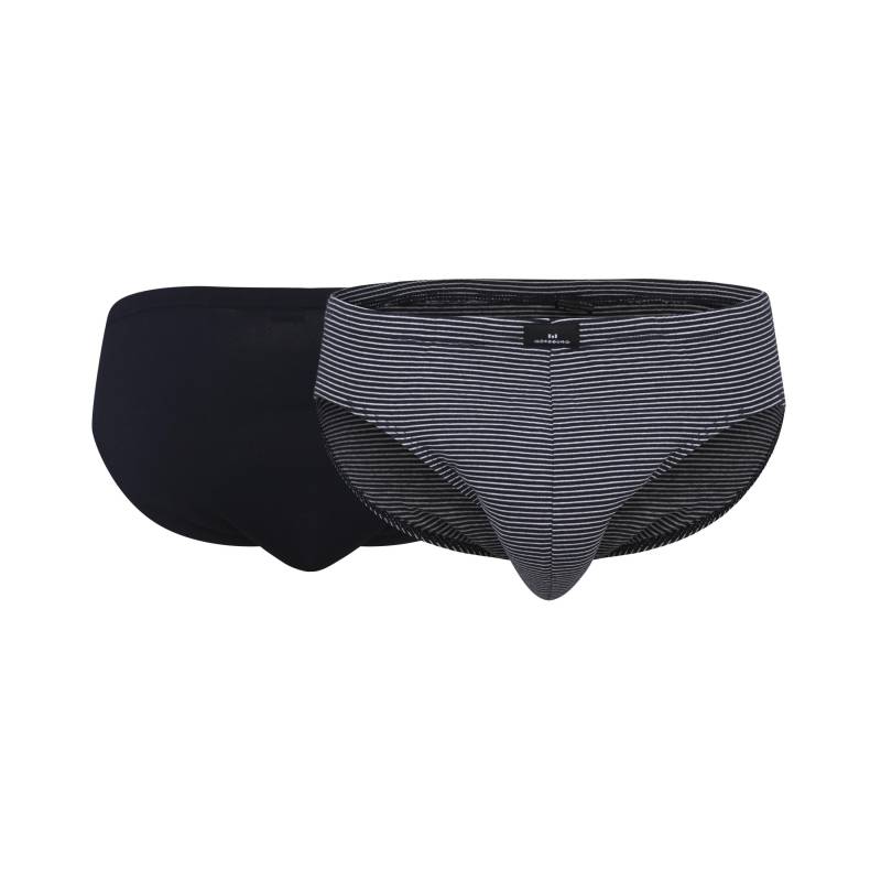 götzburg bodywear - GÖTZBURG Herren Sport-Slip quergestreift 5er Pack blau-dunkel-ringel - Gr. - 5 von götzburg bodywear