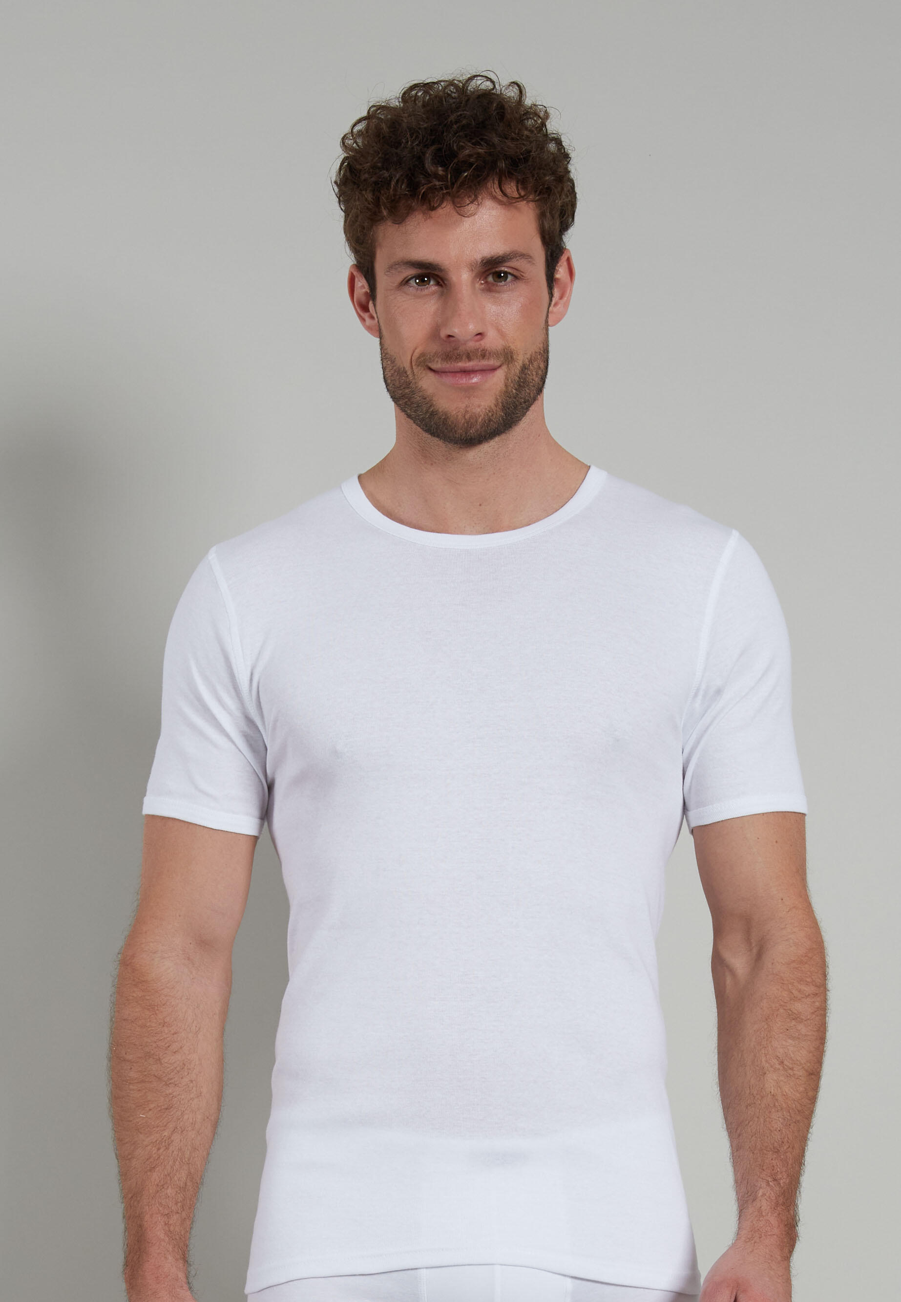 götzburg bodywear - GÖTZBURG Herren T-Shirt uni 1er Pack weiss - Gr. - 5 von götzburg bodywear