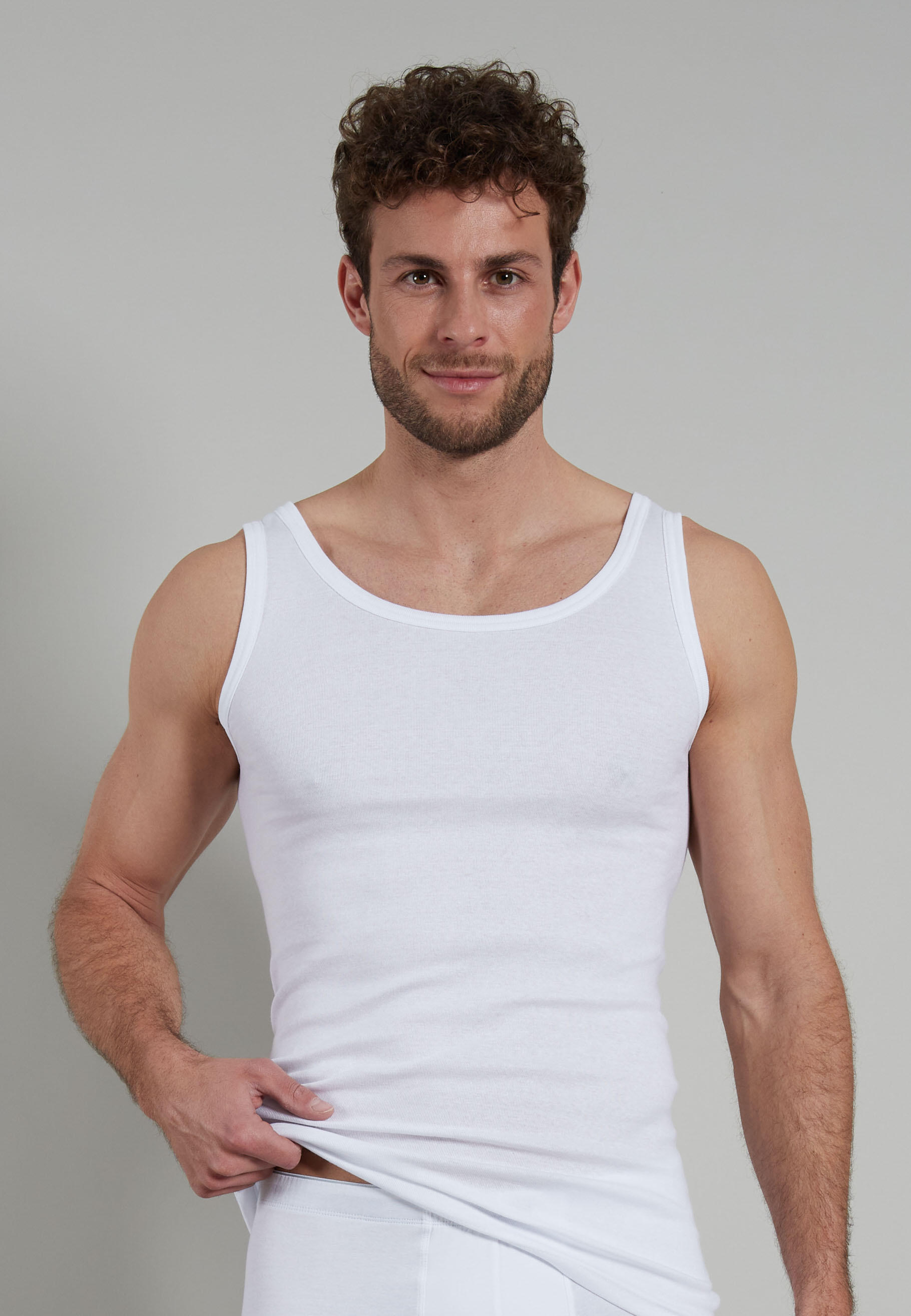 götzburg bodywear - GÖTZBURG Herren Tank-Top uni 10VPE weiss - Gr. - 8 von götzburg bodywear