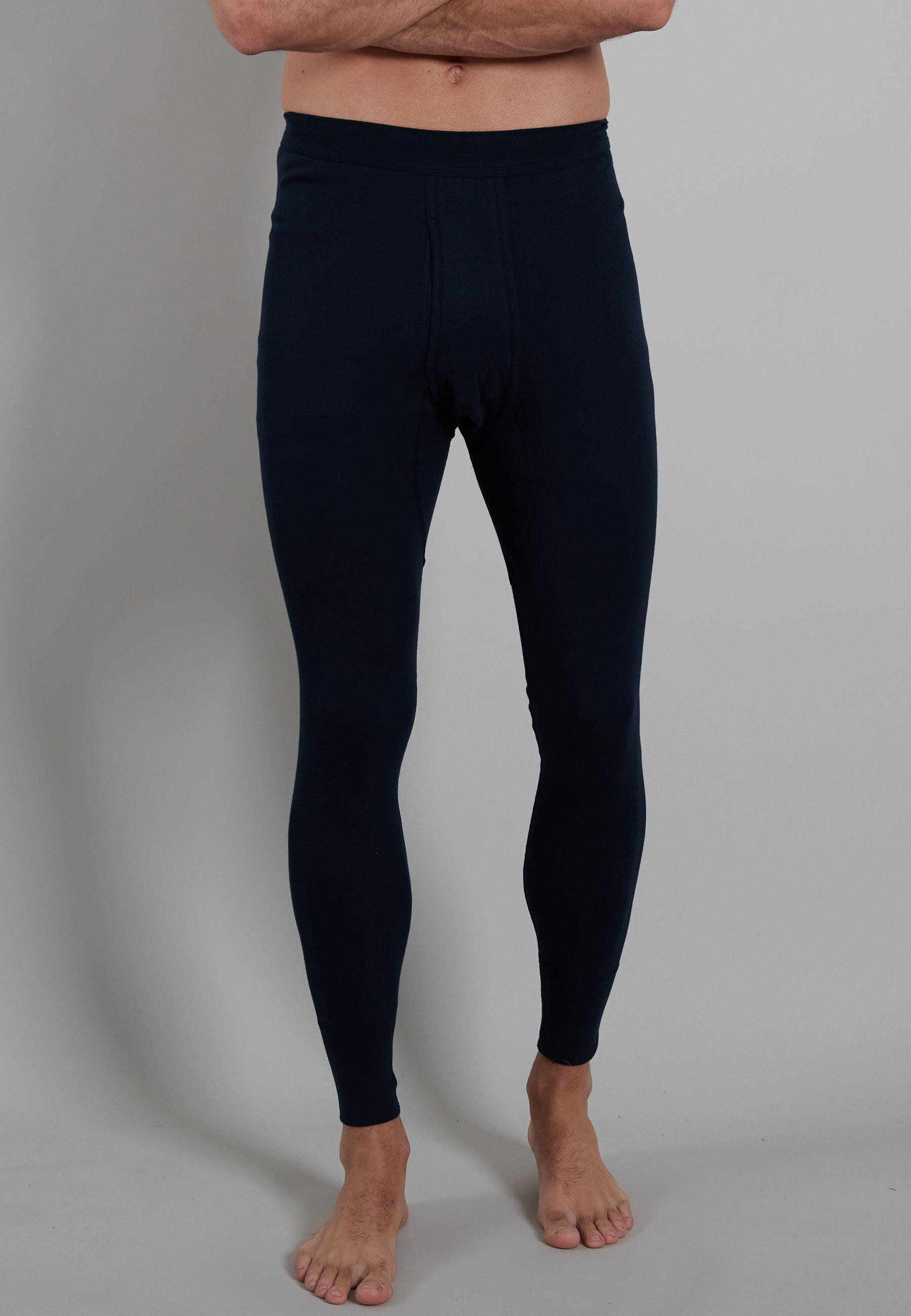 götzburg bodywear - GÖTZBURG Herren lange Unterhose uni 1er Pack blau-dunkel-uni - Gr. - 7 von götzburg bodywear
