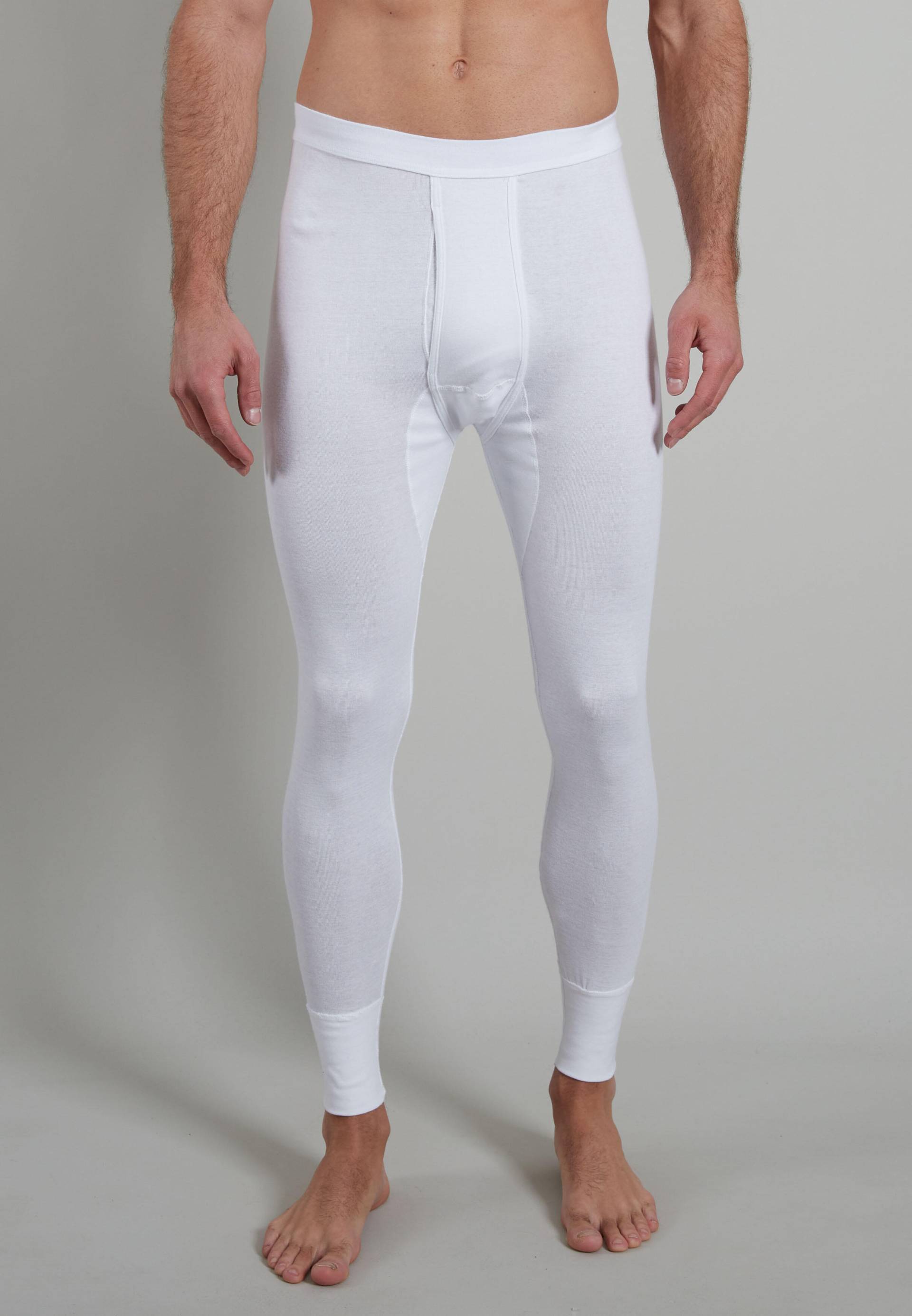 götzburg bodywear - GÖTZBURG Herren lange Unterhose uni 1er Pack weiss - Gr. - 5 von götzburg bodywear