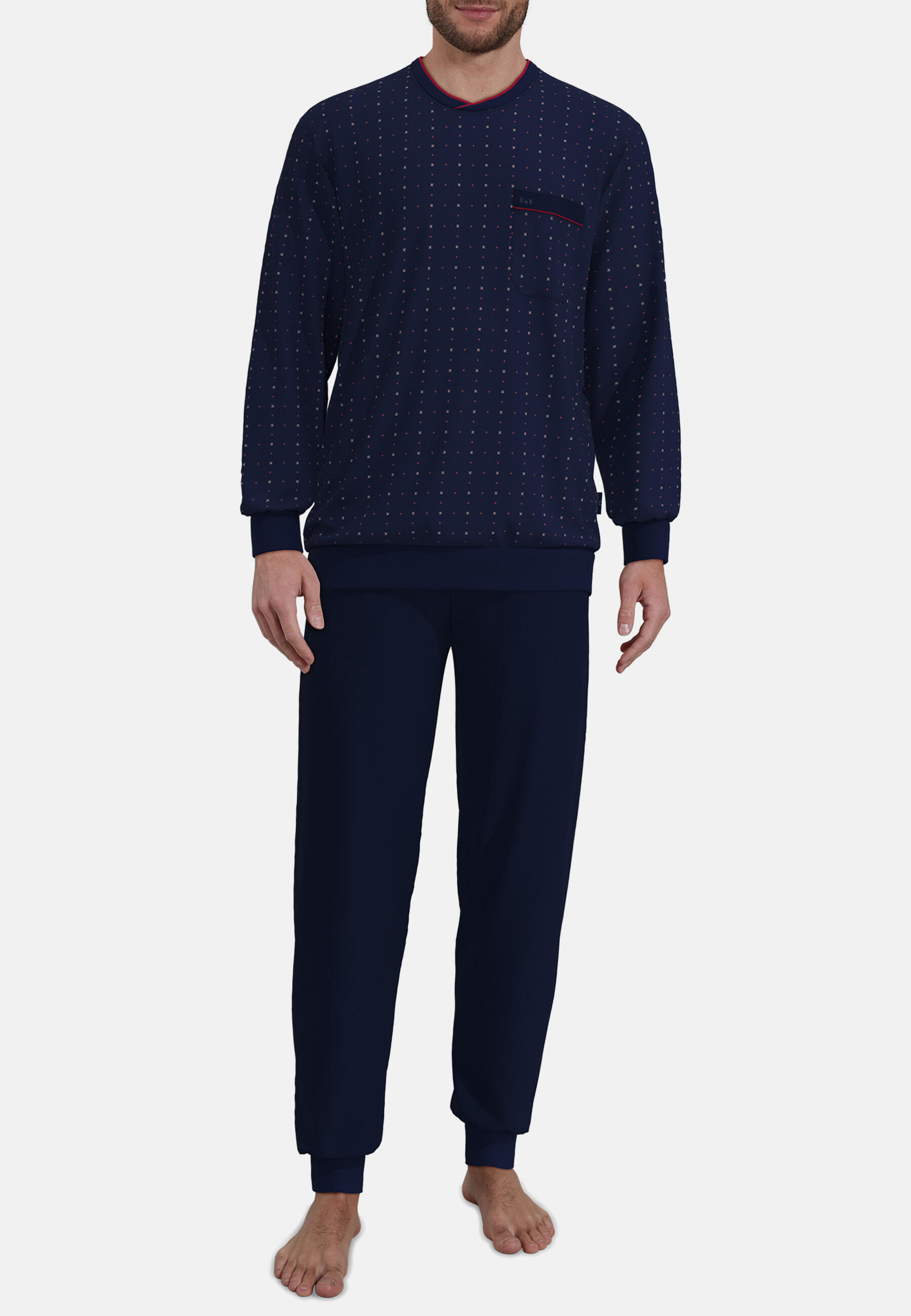 götzburg bodywear - Nachtwäsche Männlich blau-dunkel-minimal - Gr. - 54 von götzburg bodywear