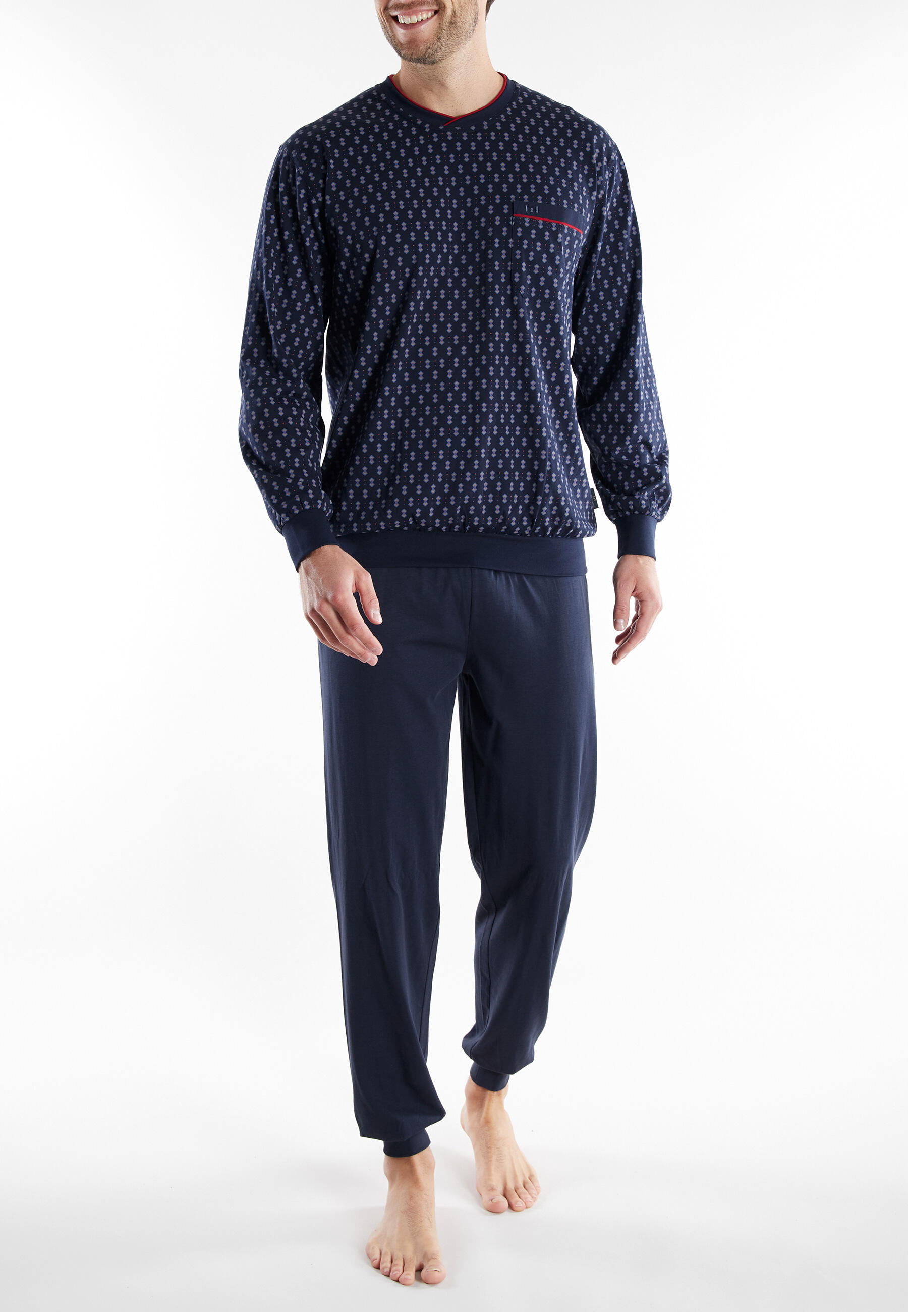 götzburg bodywear - Nachtwäsche Männlich blau-dunkel-minimal - Gr. - 54 von götzburg bodywear