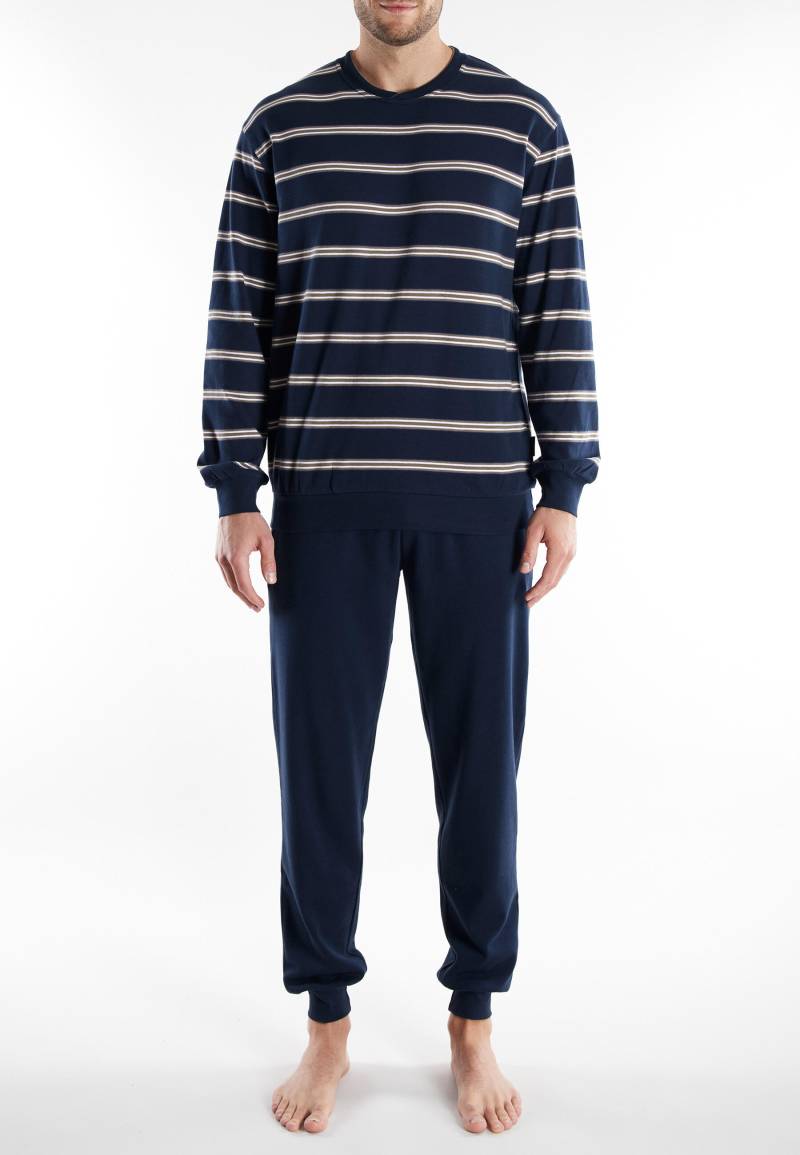 götzburg bodywear - Nachtwäsche Männlich blau-dunkel-ringel - Gr. - 52 von götzburg bodywear