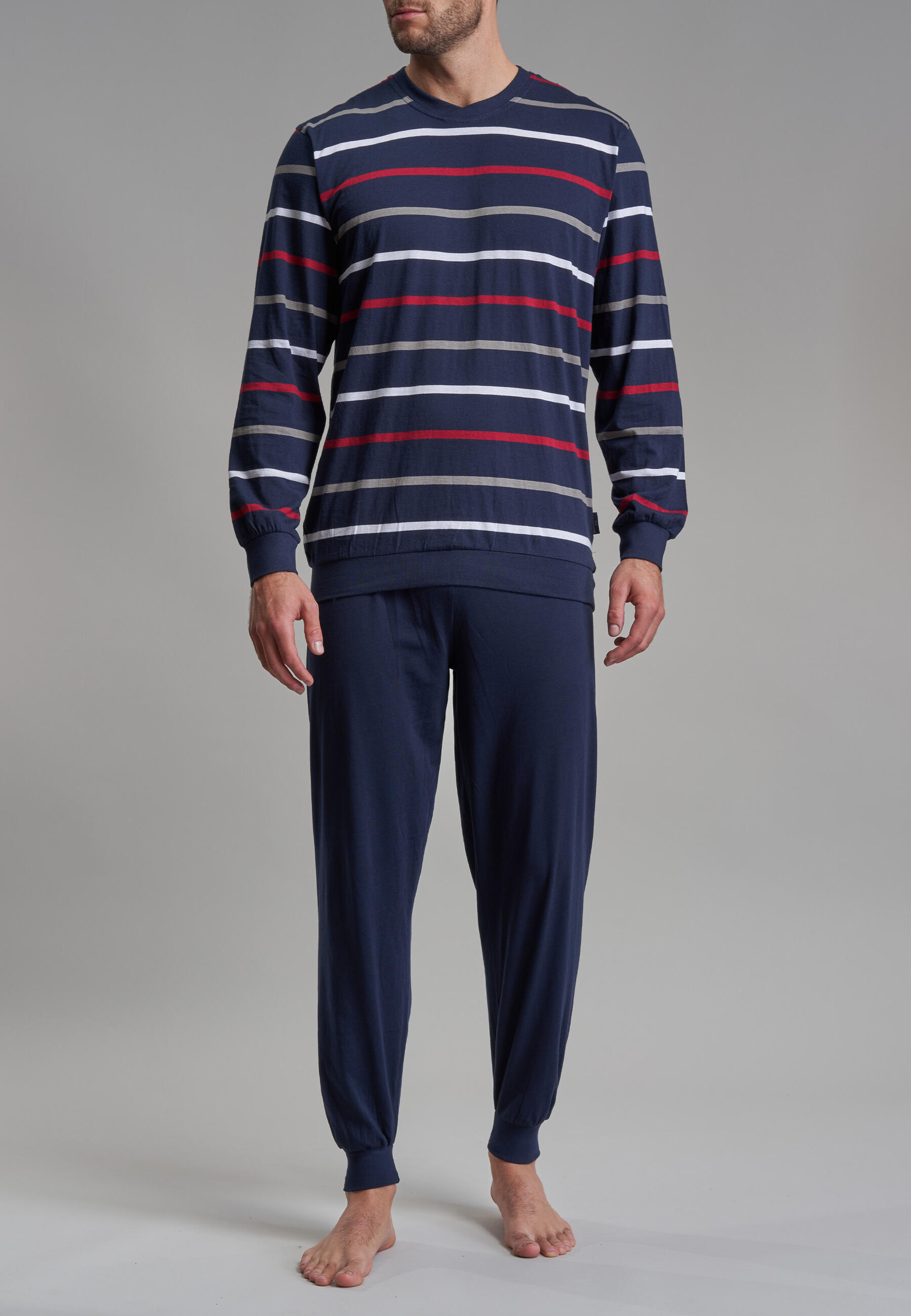 götzburg bodywear - Nachtwäsche Männlich blau-dunkel-ringel - Gr. - 56 von götzburg bodywear