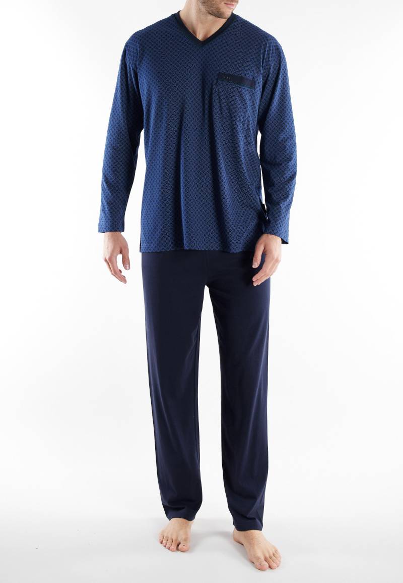 götzburg bodywear - Nachtwäsche Männlich blau-mittel-allover - Gr. - 50 von götzburg bodywear