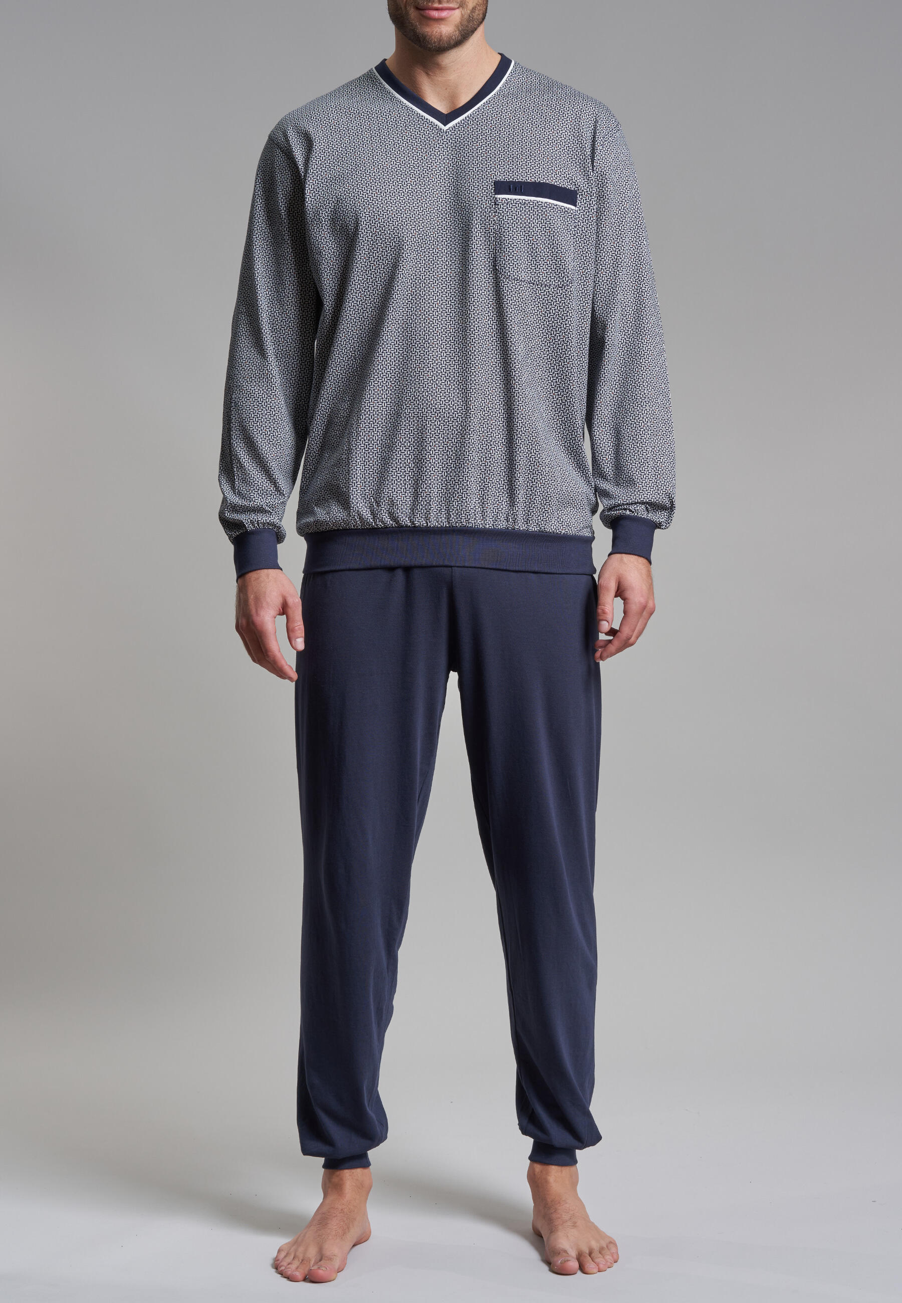 götzburg bodywear - Nachtwäsche Männlich blau-mittel-minimal - Gr. - 54 von götzburg bodywear