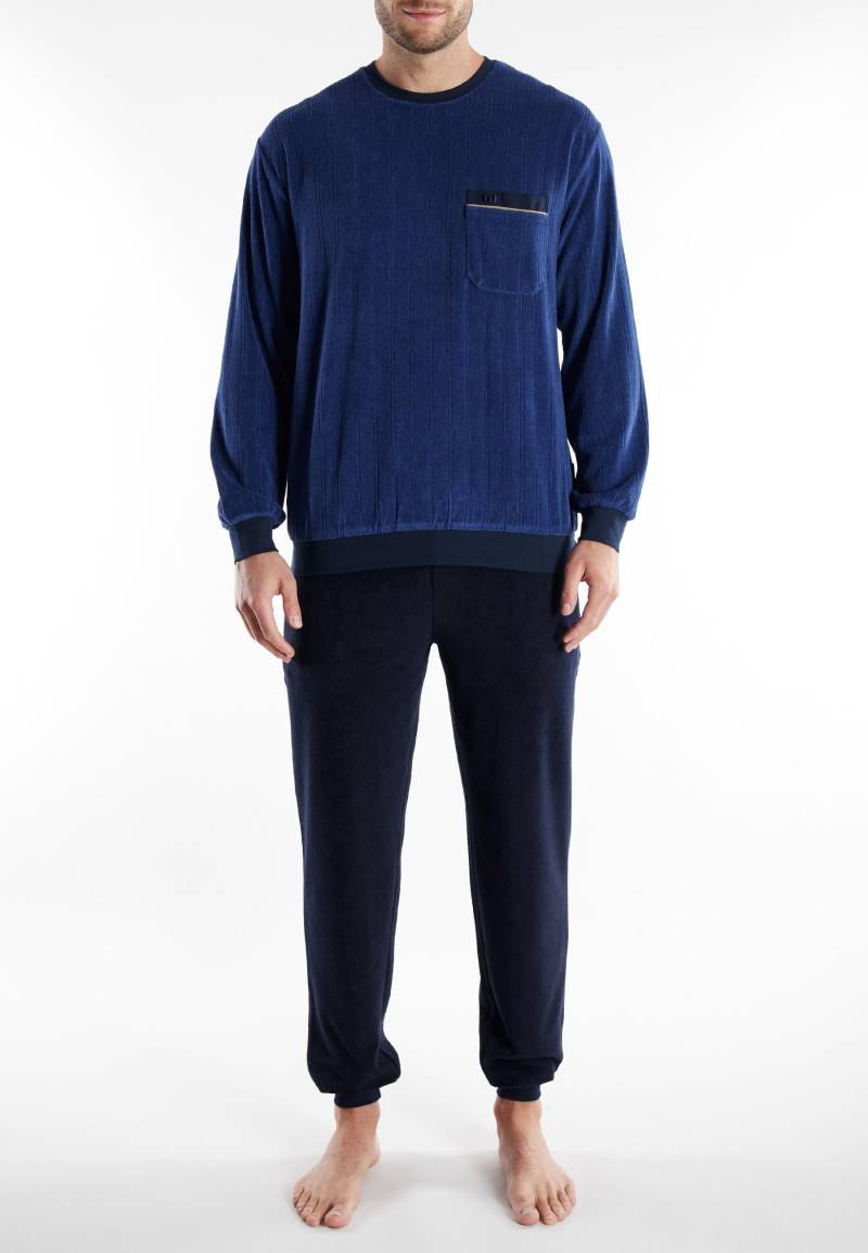 götzburg bodywear - Nachtwäsche Männlich blau-mittel-uni - Gr. - 48 von götzburg bodywear