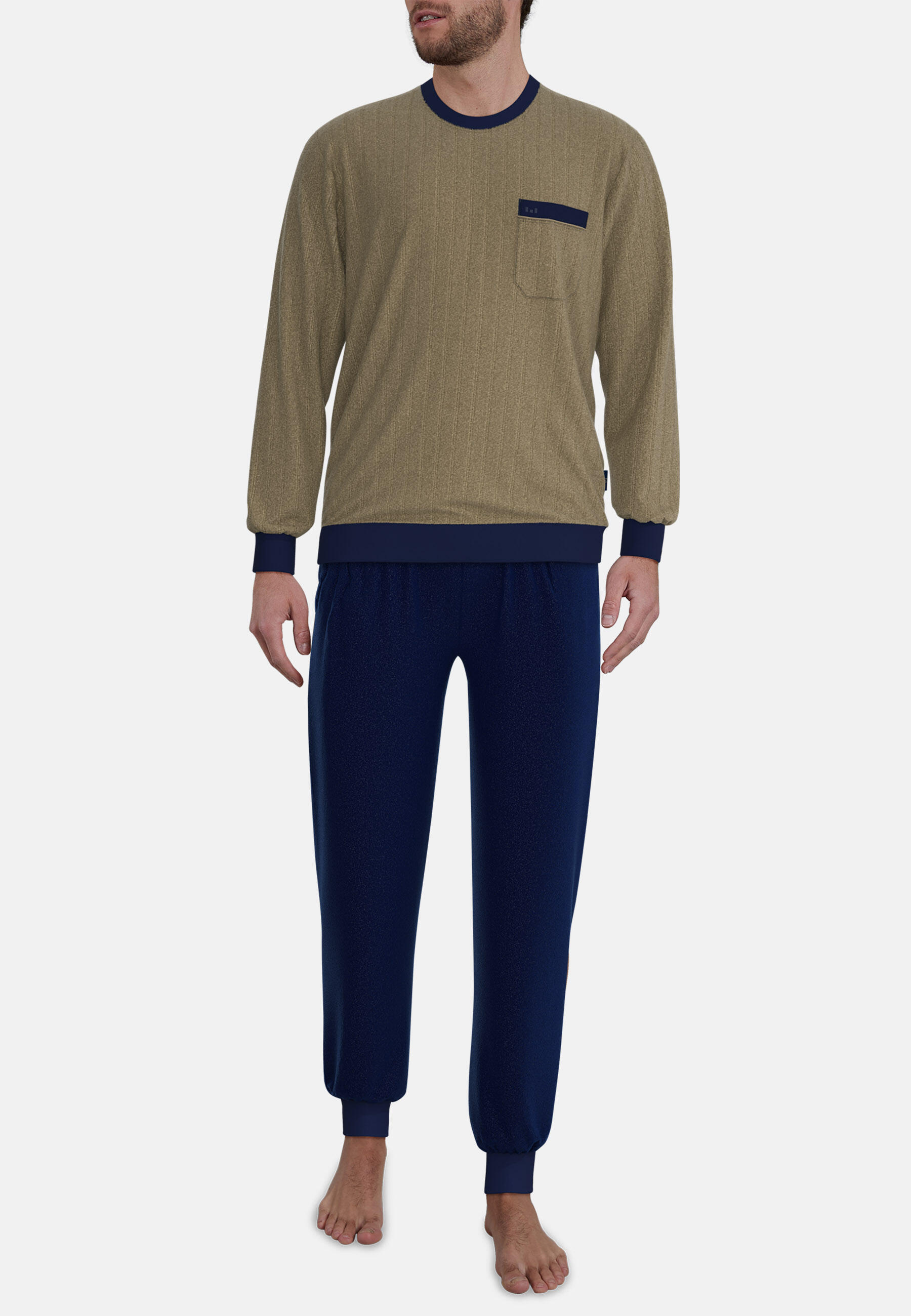 götzburg bodywear - Nachtwäsche Männlich braun-mittel-uni - Gr. - 54 von götzburg bodywear