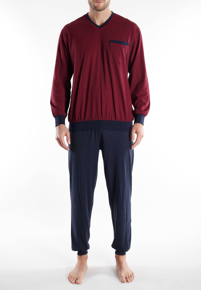 götzburg bodywear - Nachtwäsche Männlich rot-dunkel-allover - Gr. - 56 von götzburg bodywear