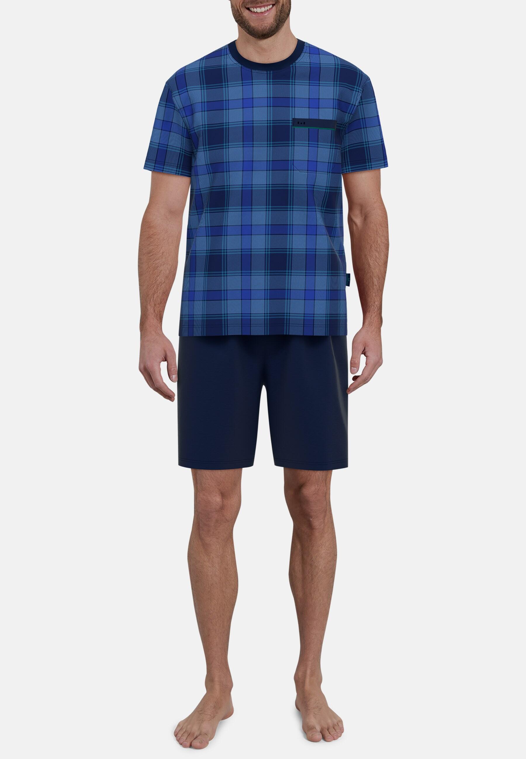 götzburg bodywear - Wäsche Männlich blau-mittel-karo - Gr. - 54 von götzburg bodywear