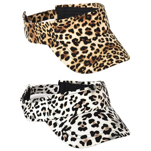 gofidin 2 Stück Leopardenmuster Sonnenblenden Hüte Sonnenschutz Hut Damen Herren Top leere Baumwolle für Tennis Golf Strand Sonnenschutz Visier mehrfarbig, Mehrfarbig, 1 gofidin 2 Stück Leopardenmuster Sonnenblenden Hüte Sonnenschutz Hut Damen Herren Top leere Baumwolle für Tennis Golf Strand Sonnenschutz Visier mehrfarbig, Mehrfarbig, 1 von gofidin