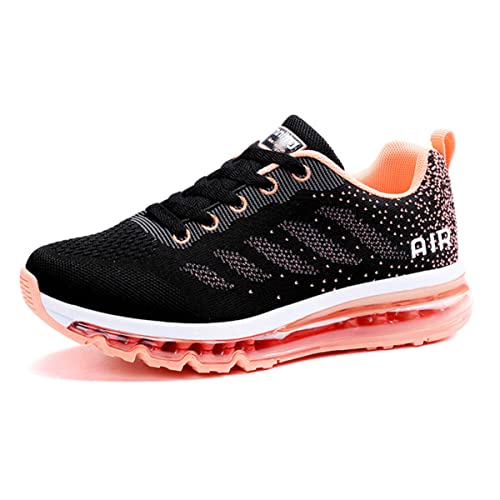 gojiang Laufschuhe Sportschuhe Herren Damen Straßenlaufschuhe Turnschuhe Modisch Atmungsaktiv rutschfest Sneakers Fitness Schuhe Blackpink-36 von gojiang