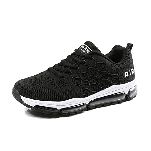 gojiang Laufschuhe Sportschuhe Herren Damen Straßenlaufschuhe Turnschuhe Modisch Atmungsaktiv rutschfest Sneakers Fitness Schuhe Blackwhite03-34 von gojiang