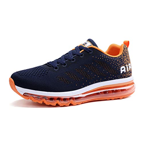 gojiang Laufschuhe Sportschuhe Herren Damen Straßenlaufschuhe Turnschuhe Modisch Atmungsaktiv rutschfest Sneakers Fitness Schuhe Blueorange-35 von gojiang