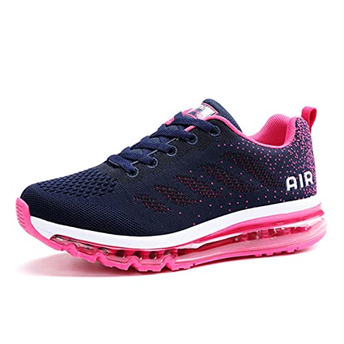 gojiang Laufschuhe Sportschuhe Herren Damen Straßenlaufschuhe Turnschuhe Modisch Atmungsaktiv rutschfest Sneakers Fitness Schuhe Bluepurple-36 von gojiang