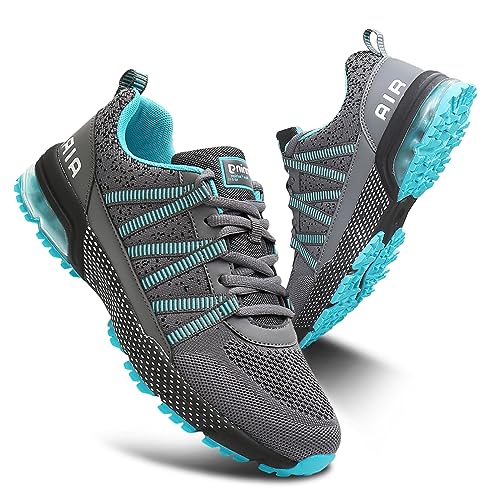 gojiang Sneaker Damen Herren Schuhe Sportschuhe Turnschuhe Laufschuhe Mit Luftpolster Turnschuhe Leichte Schuhe Sport Outdoor Joggen Running rutschfest Atmungsaktivität Mehrfarbig Blue 45 EU von gojiang