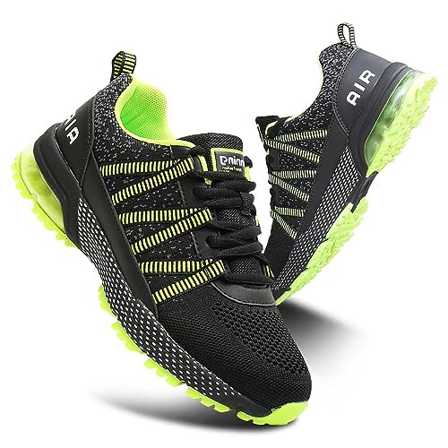 gojiang Sneaker Damen Herren Schuhe Sportschuhe Turnschuhe Laufschuhe Mit Luftpolster Turnschuhe Leichte Schuhe Sport Outdoor Joggen Running rutschfest Atmungsaktivität Mehrfarbig Green 38 EU von gojiang