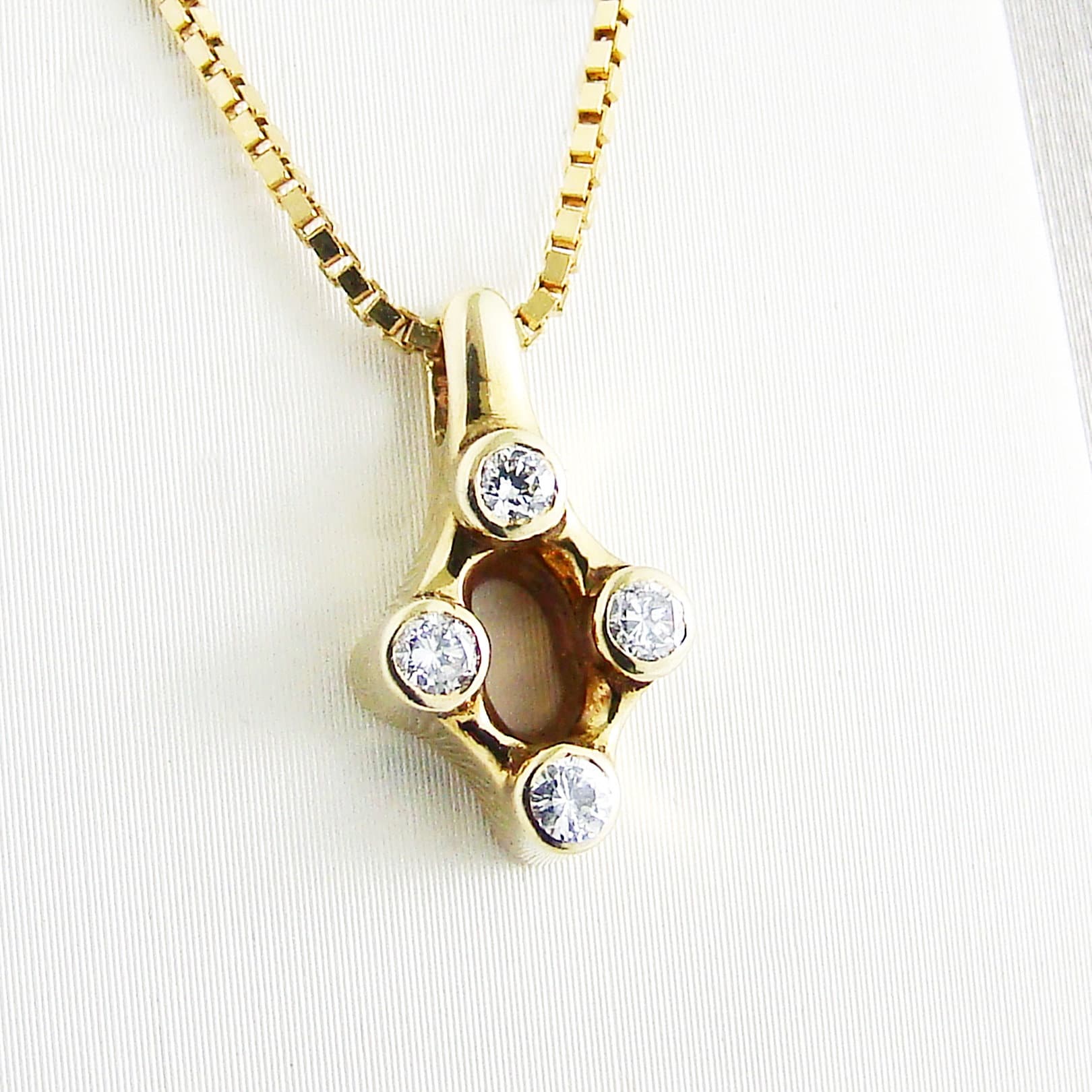 Anhänger Gold 585Er Brillanten Diamanten 14 Kt Edelstein Goldschmuck 0, 14 Ct Vs Vintage von goldboerseonline