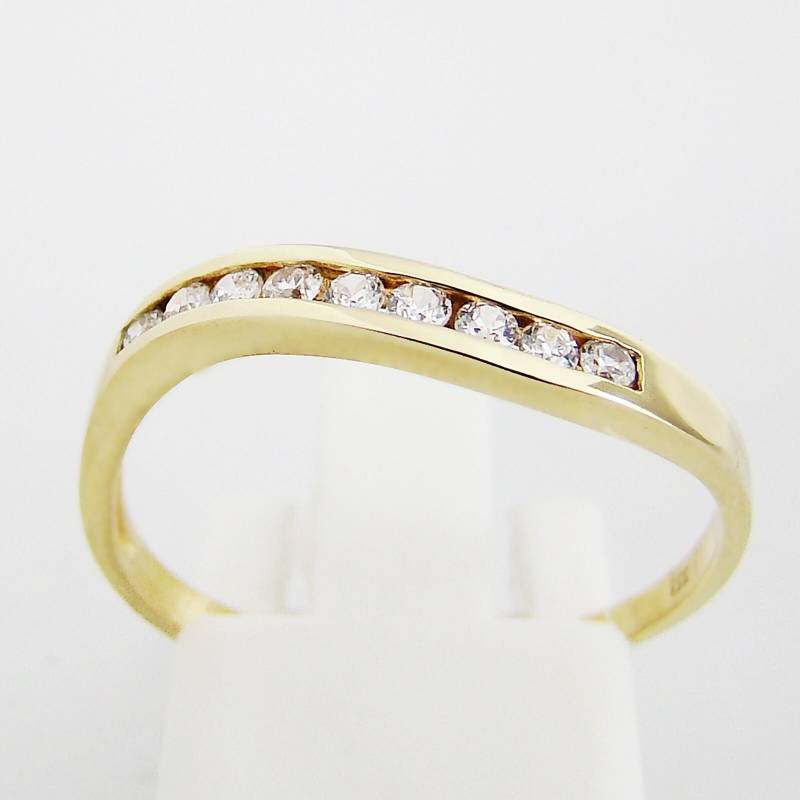 Ring Gold 333Er Cubic Zirkonia Goldschmuck 8 Kt Goldringe Damen 2054 Vintage von goldboerseonline