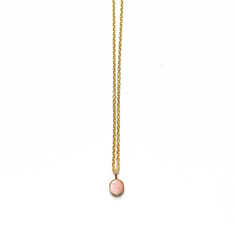 Handgemachte Pink Opal Halskette 14K Gold Fill, Massivgold Oder Sterling Silber von goldeluxe