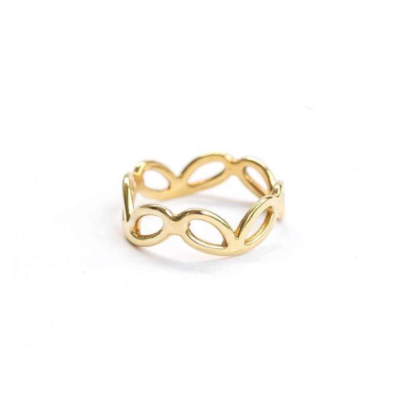 Petal Ring/Blumen Inspirierter Bandring in Messing, Sterling Silber, 14K Gold Vermeil Oder 10K von goldeluxe
