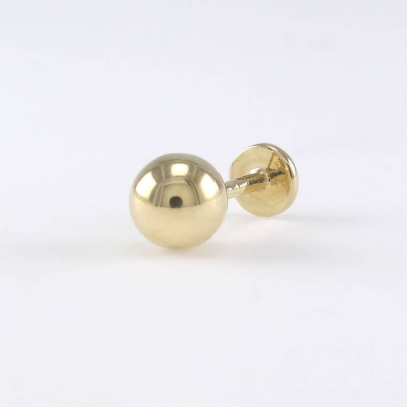 14K Solid Gold 5 Mm Kugel Labret Tragus, Knorpel, Helix, Conch, Lobe, Piercing Ohrring, Minimalist Simple Stud 14K Solid Gold 5 Mm Kugel Labret Tragus, Knorpel, Helix, Conch, Lobe, Piercing Ohrring, Minimalist Simple Stud von goldengesture