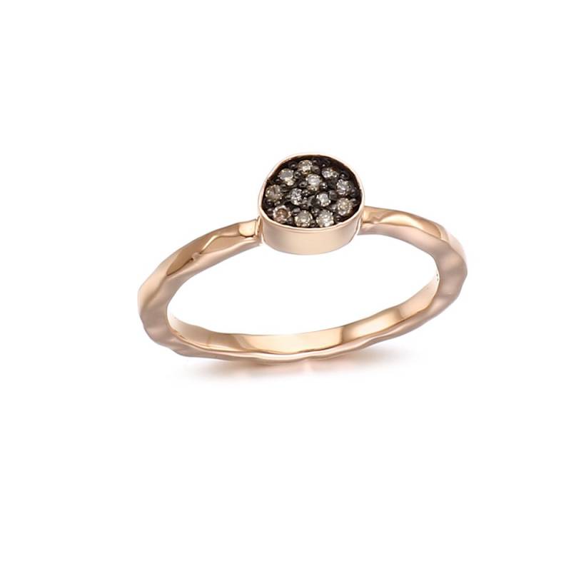 Champagner Diamant Ring, Cognac Jubiläumsring, Stapelbarer Ehering von goldengesture