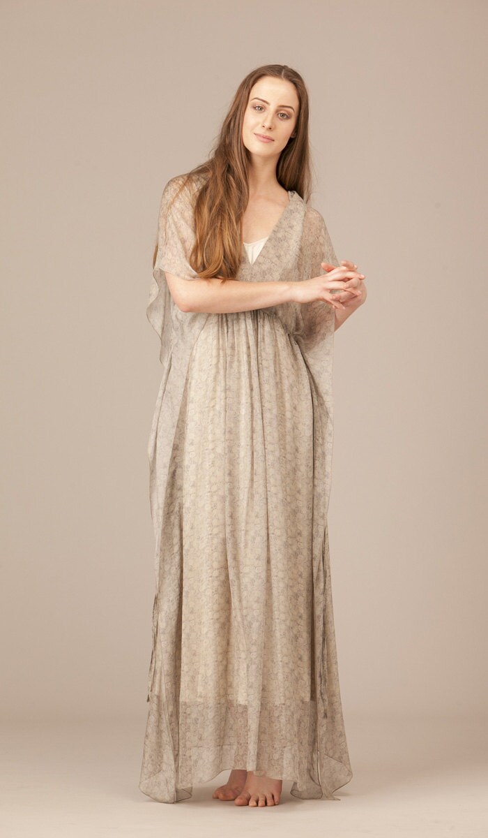 Reines Seidenkleid. 2Tlg. Mit Baumwoll-Slip, Erline Urania Pure Seide Strand, Pool, Arbeit, Abend Und Lounge. Lage Als Rock, Unendlich Viele von goldenoneclothing