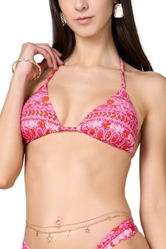 Goldenpoint Damen-Badeanzug Groovy – Oberteil des Bikinis – Dreieck schiebbar ohne Füllung aus Mikrofaser geometrisches Muster, mehrfarbig, 70B von goldenpoint