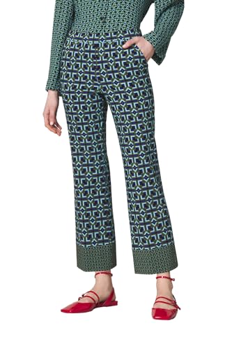 goldenpoint Damen Leggings Flare Geometric, Blau und Grün, L von goldenpoint