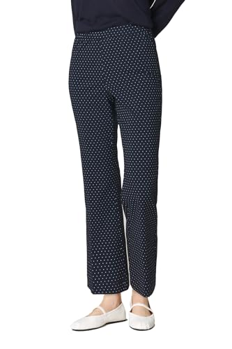 Goldenpoint Damen Leggings Kick Flare Muster Microdots, blau, L von goldenpoint