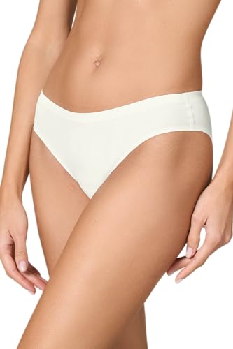 Goldenpoint Damenunterwäsche – unterer Teil des Unterwäsche-Sets – mittlerer Hüft-Slip aus weicher Mikrofaser, Weiß, M von goldenpoint