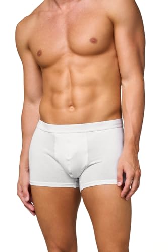 Goldenpoint Herren-Boxershorts Regular mit Bio-Baumwolle, Weiß, XXL von goldenpoint