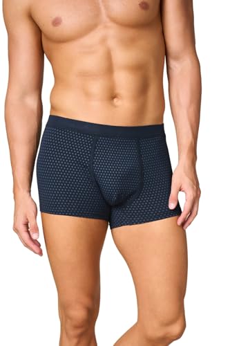 Goldenpoint Herren-Boxershorts Regular mit Bio-Baumwolle in geometrischem Muster, blau, XL von goldenpoint