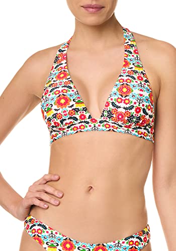 goldenpoint Bikini Damen Badeanzug Fester Triangel-BH Carmen, Farbe Mehrfarbig, Größe 90 von goldenpoint