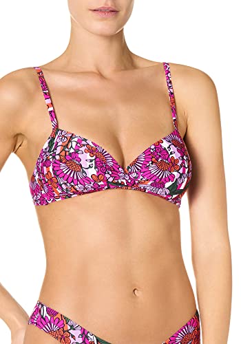 goldenpoint Bikini Damen Badeanzug Fester Triangel-BH Fancy Daisy, Farbe Mehrfarbig, Größe 85 von goldenpoint