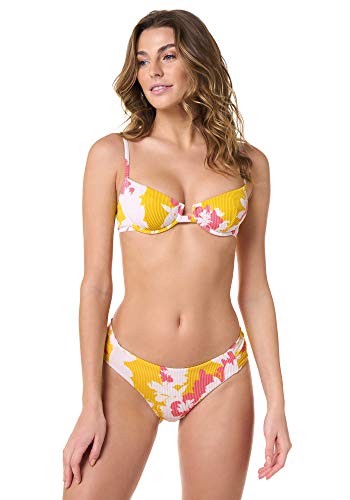 goldenpoint hoch Geschnittener Damen-Bikinislip mit Raffung Pad von goldenpoint