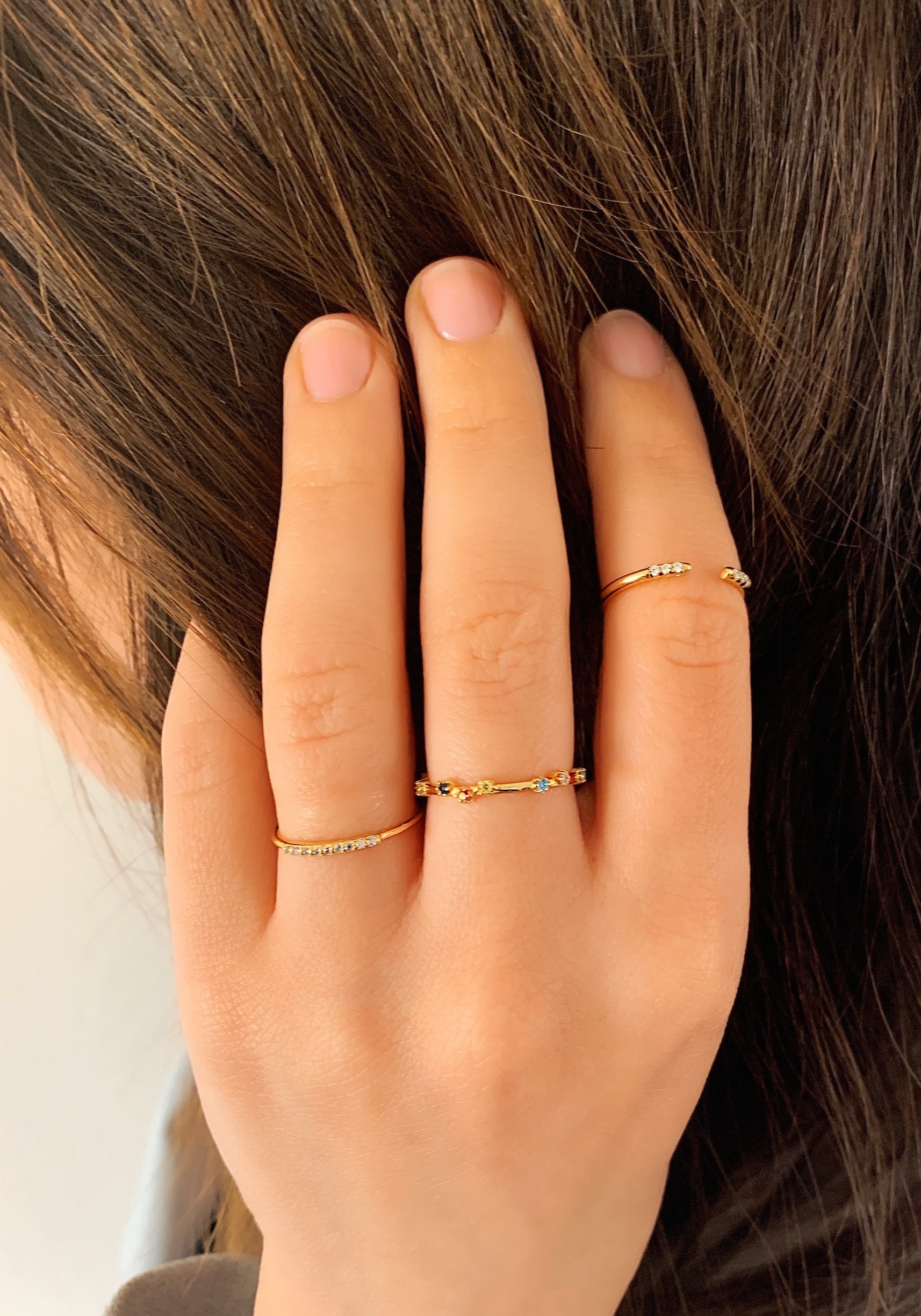 Bunte Cz Ring Goldring Mit Bunten Zirkonia Feiner Silber Stapelring Gold Dünner Gold Schmuck Stapelring Zart Bunte Cz Ring Goldring Mit Bunten Zirkonia Feiner Silber Stapelring Gold Dünner Gold Schmuck Stapelring Zart von goldenstrawberryDE