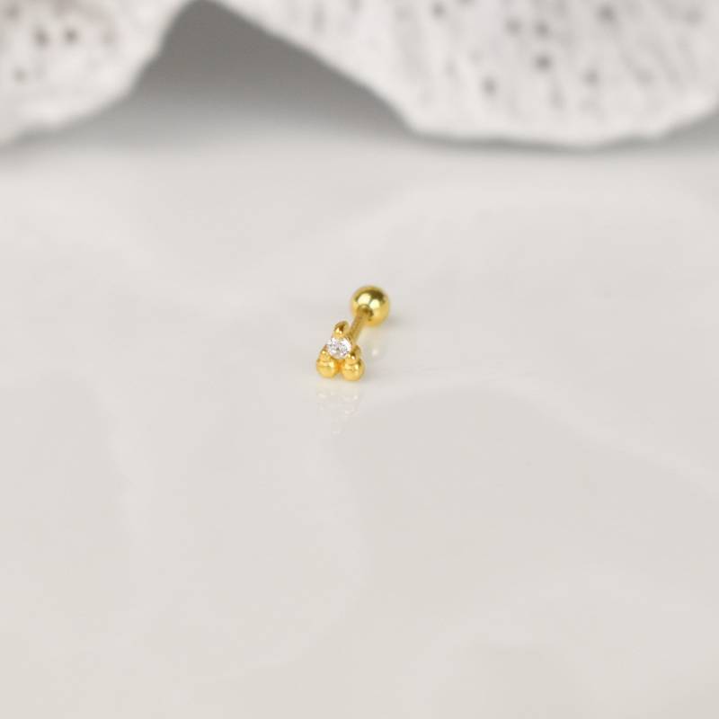 Kleines Cz Piercing Helix Gold Conch Sterling Silber 925 Minimalistisch Schmuck Tragus Gold Kleines Cz Piercing Helix Gold Conch Sterling Silber 925 Minimalistisch Schmuck Tragus Gold von goldenstrawberryDE