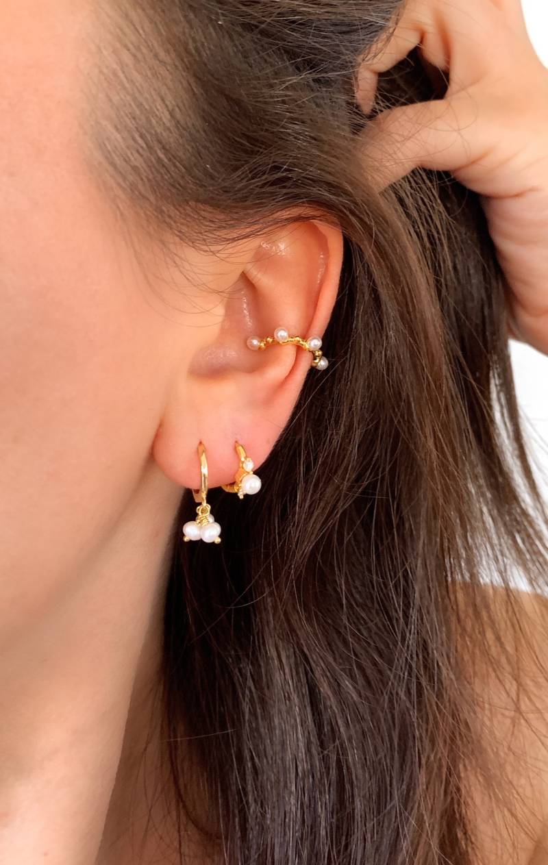 Ohrringe Mit 3 Kleinen Perlen Creole Kleine Perlenanhänger Sterling Silber 925 Perlenschmuck Hochzeitsschmuck Ohrringe Mit 3 Kleinen Perlen Creole Kleine Perlenanhänger Sterling Silber 925 Perlenschmuck Hochzeitsschmuck von goldenstrawberryDE