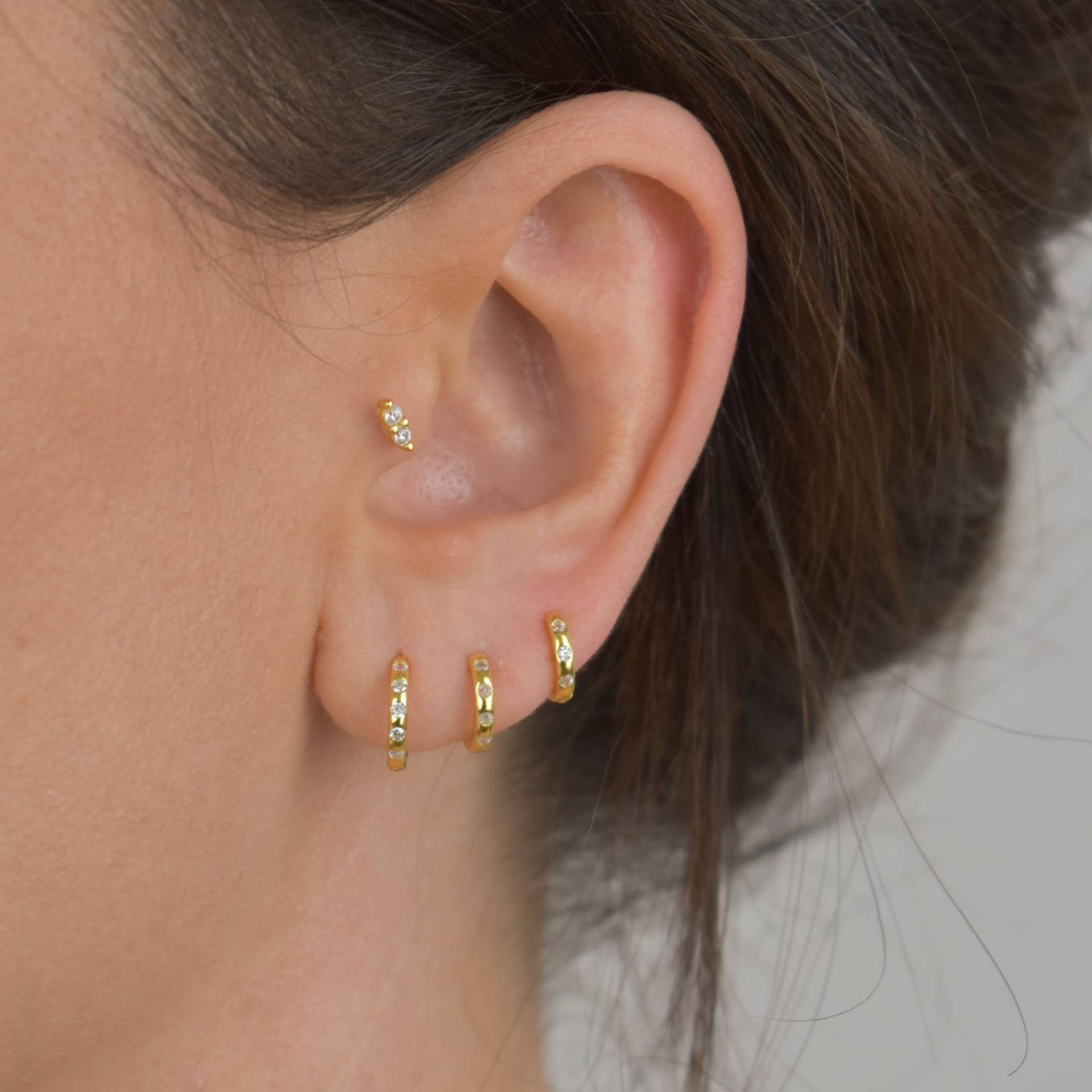 Süßes Cz Piercing Helix Gold Conch Sterling Silber 925 Minimalistisch Schmuck Tragus Gold Süßes Cz Piercing Helix Gold Conch Sterling Silber 925 Minimalistisch Schmuck Tragus Gold von goldenstrawberryDE