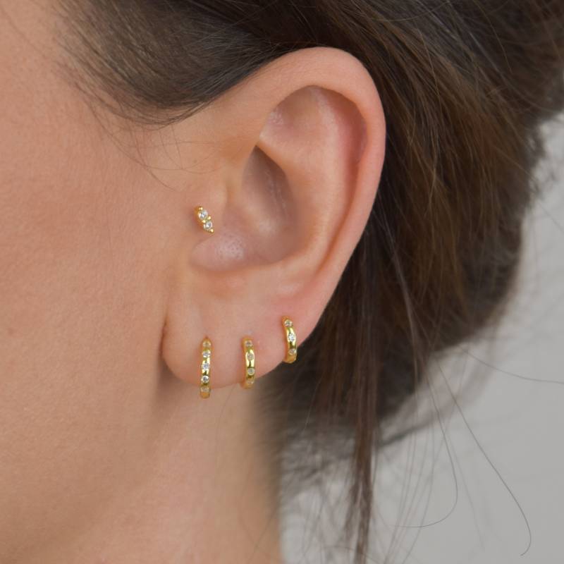 Süßes Cz Piercing Helix Gold Conch Sterling Silber 925 Minimalistisch Schmuck Tragus Gold Süßes Cz Piercing Helix Gold Conch Sterling Silber 925 Minimalistisch Schmuck Tragus Gold von goldenstrawberryDE