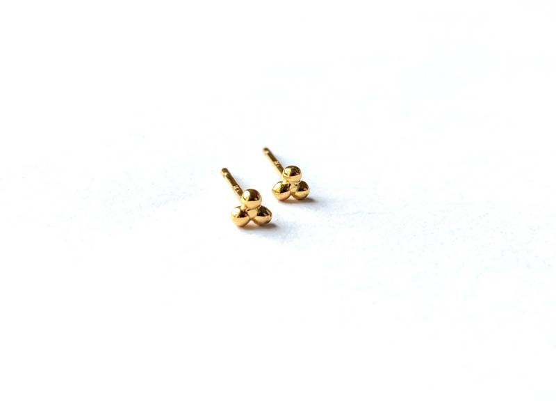 Winzige Ohrstecker Kugeln Kleine Gold Sterling Silber 925 Minimalistisch Schmuck Gold von goldenstrawberryDE