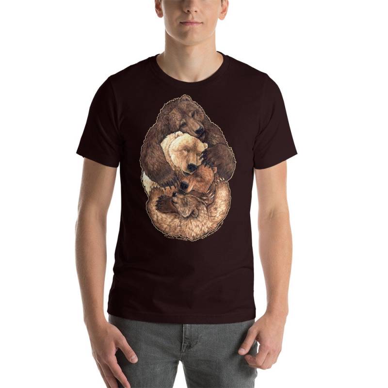 Bär Familie Hugs Kurzärmeliges Unisex T-Shirt Bär Familie Hugs Kurzärmeliges Unisex T-Shirt von goldenwolfart