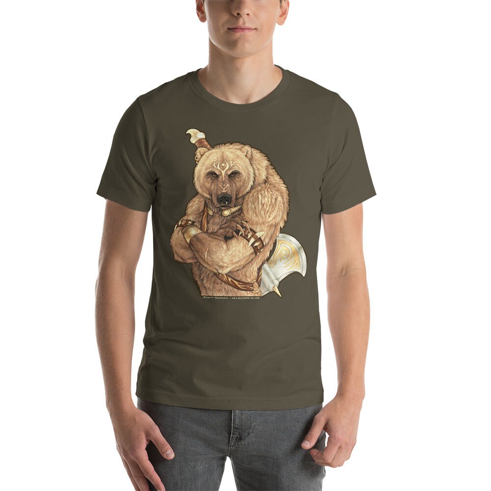 Krieger Bär Kurzärmeliges Unisex T-Shirt Krieger Bär Kurzärmeliges Unisex T-Shirt von goldenwolfart